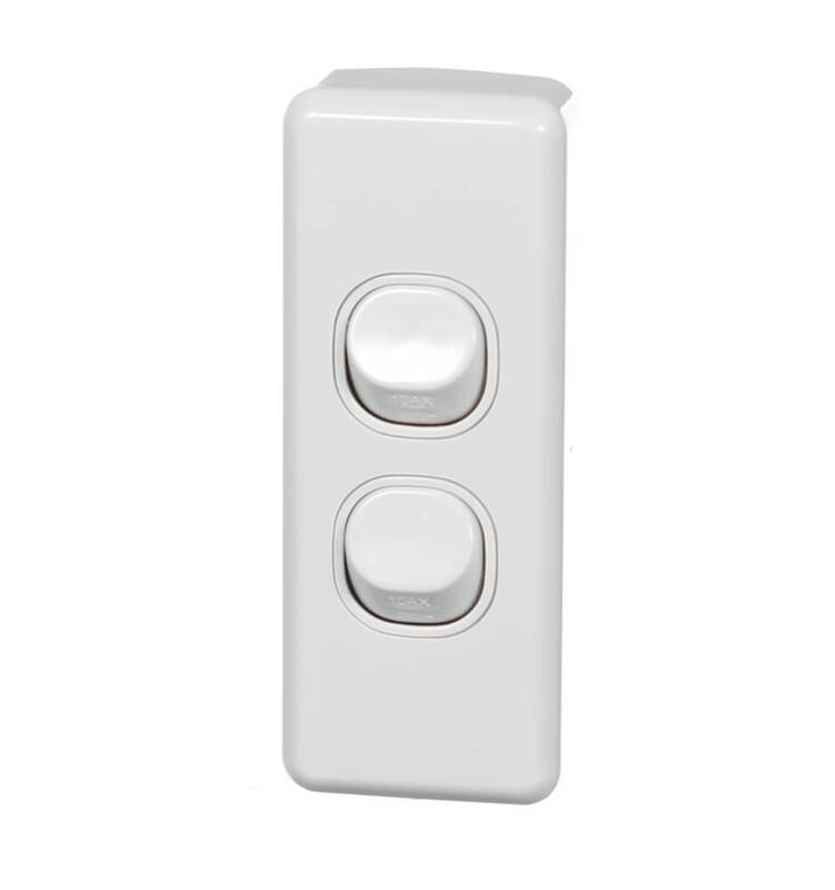 CLIPSAL CLASSIC 2 GANG ARCHITRAVE SWITCH